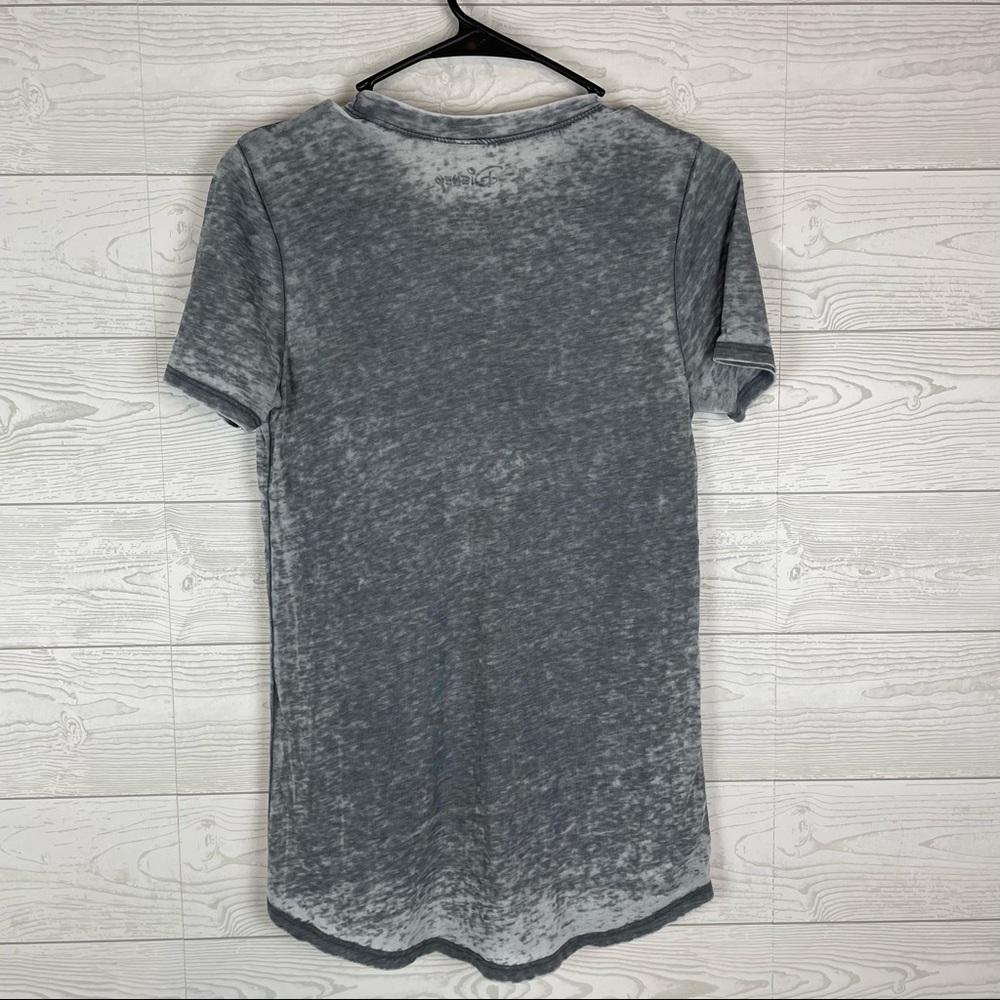 Disney Minnie Mouse Gray Burn Out T-Shirt Size XS - Picture 2 of 4